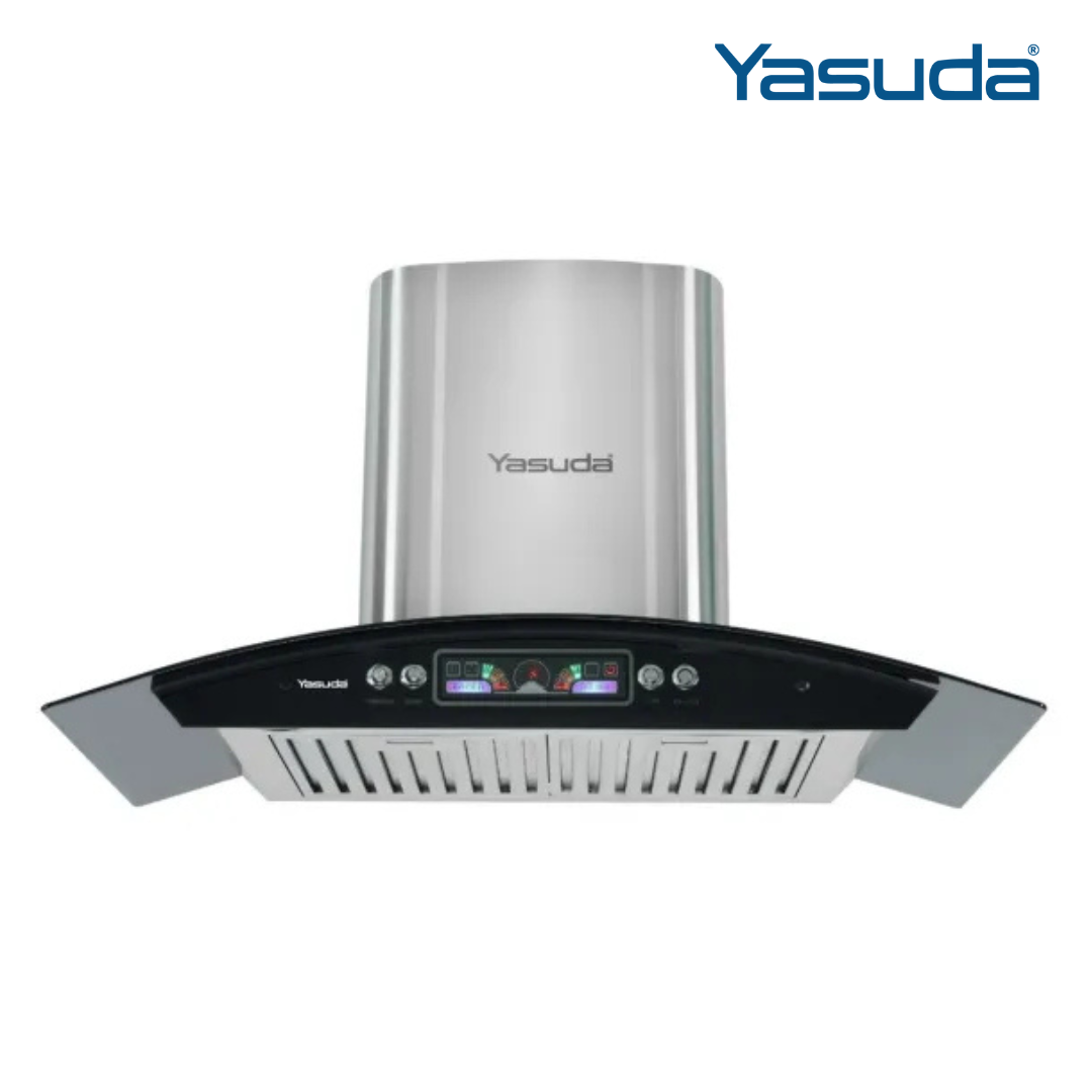 Yasuda 90 CM Kitchen Chimney with Baffle FIlter and Push Button