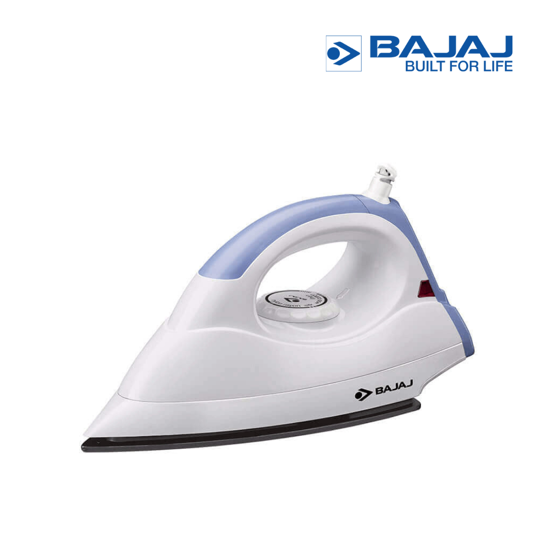 Bajaj 1000 Watt Dry Iron in White and Blue