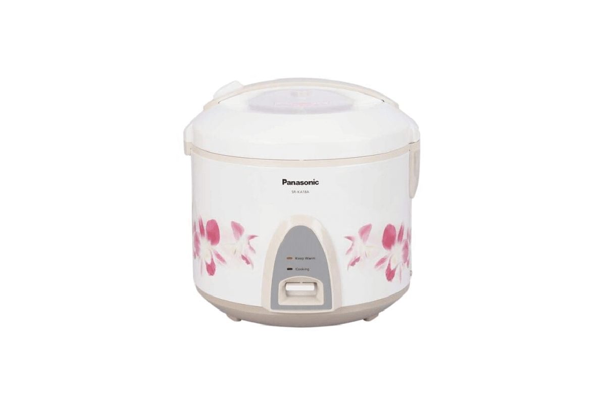 Panasonic 1.8 ltr Jar cooker with Wrap-around side Heater and Warmer (White with Pattern)