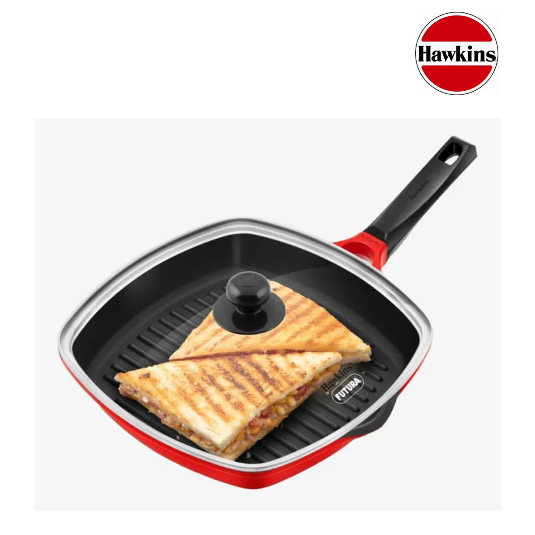 Hawkins Die Cast Grill Pan With Glass Lid