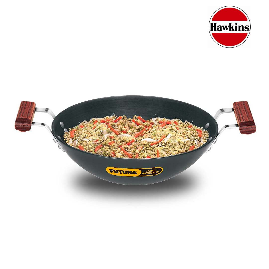 Hawkins Hard Anodised Deep Fry Pan(Kadhai)