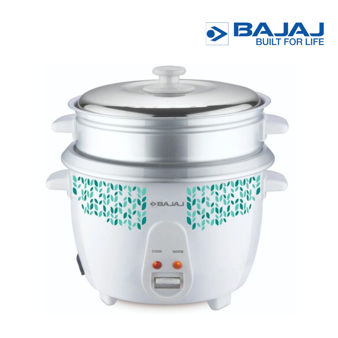 Bajaj 1.8 Litre Drum Rice Cooker with Steamer