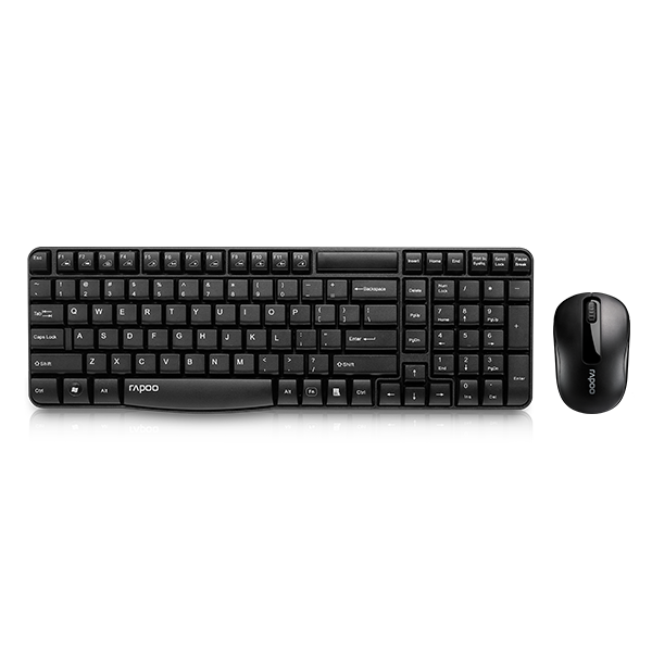 Rapoo Wireless Multimedia Keyboard & Optical Mouse X1800S US BLACK