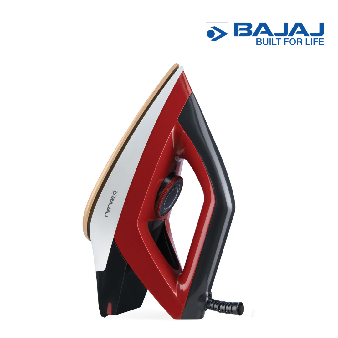 Bajaj 1100 Watt Dry Iron in Red and Black