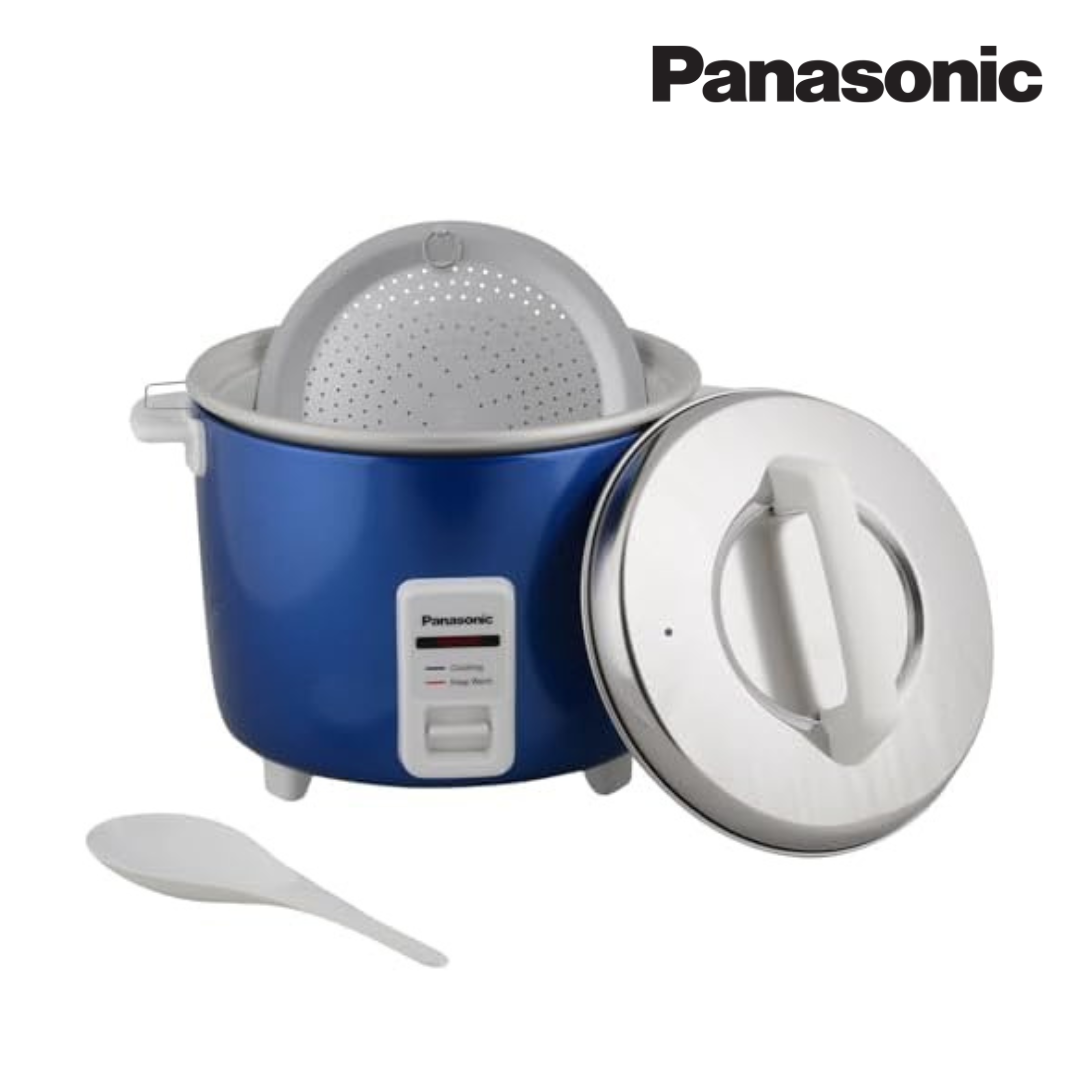 Panasonic 1.8 ltr Drum cooker with Anodized Aluminium pan and Warmer (Metallic Blue)