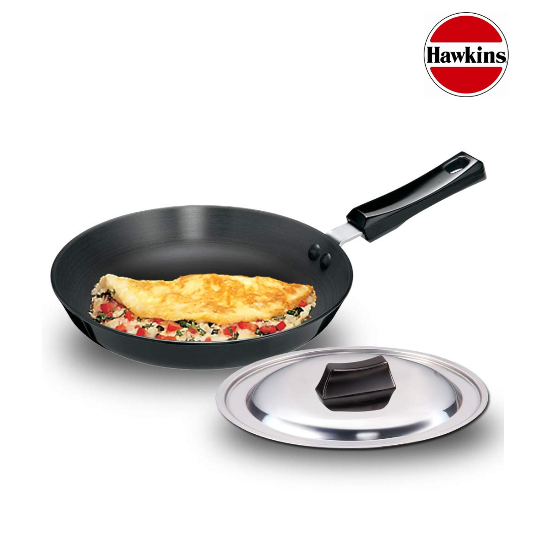 Hawkins Hard Anodised Frying Pan With SS Lid