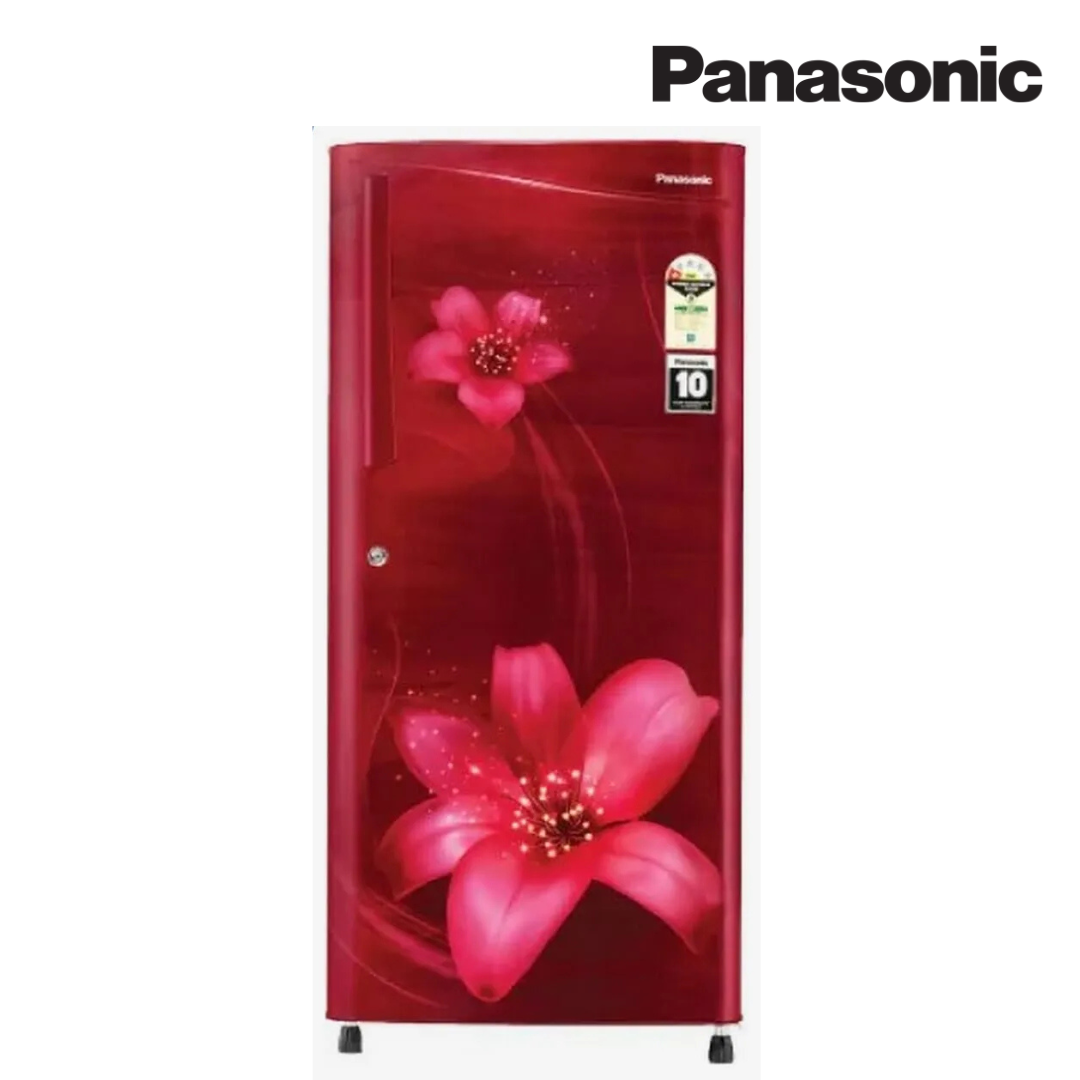 Panasonic 197 Litre Single Door Refrigerator Floral in Maroon with Handle