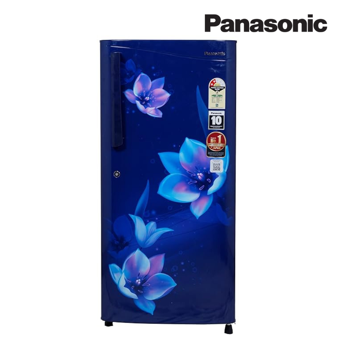 Panasonic 197 Litre Single Door Refrigerator Floral in Blue with handle