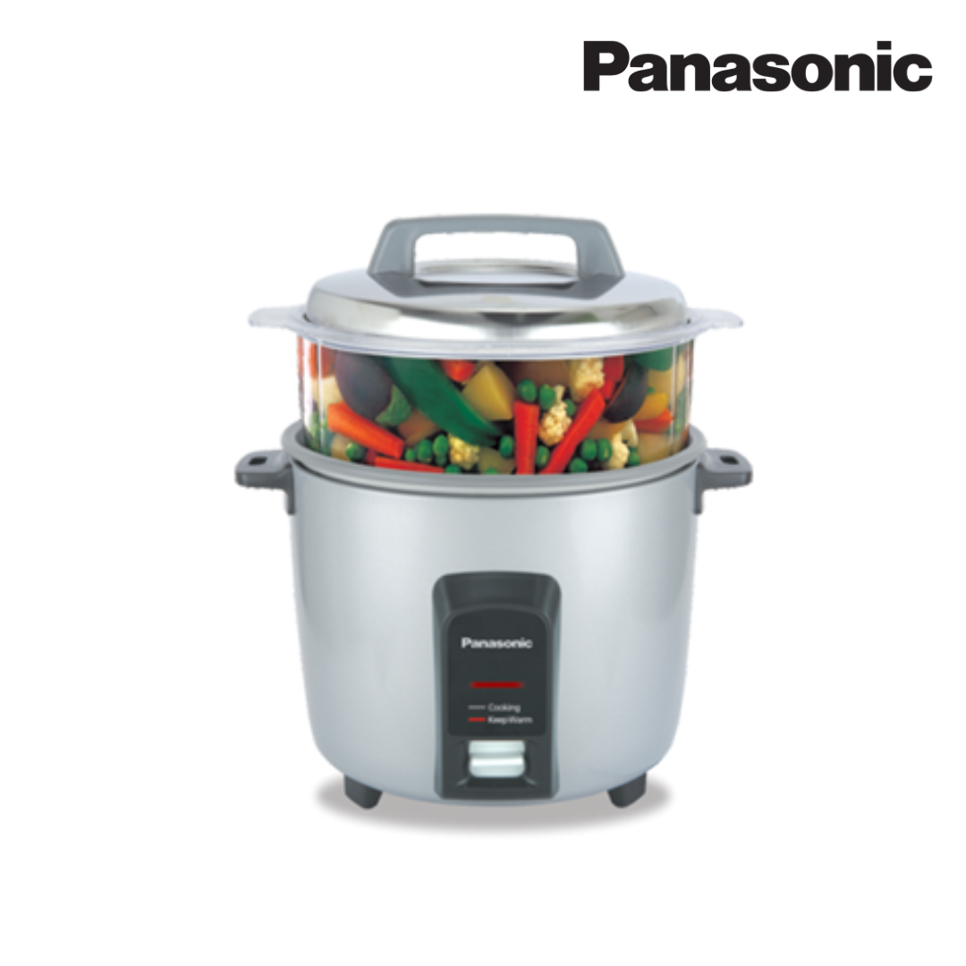 Panasonic 1.8 ltr Drum cooker with Warmer, Non-stick pan and Single steaming basket (Metallic Silver)