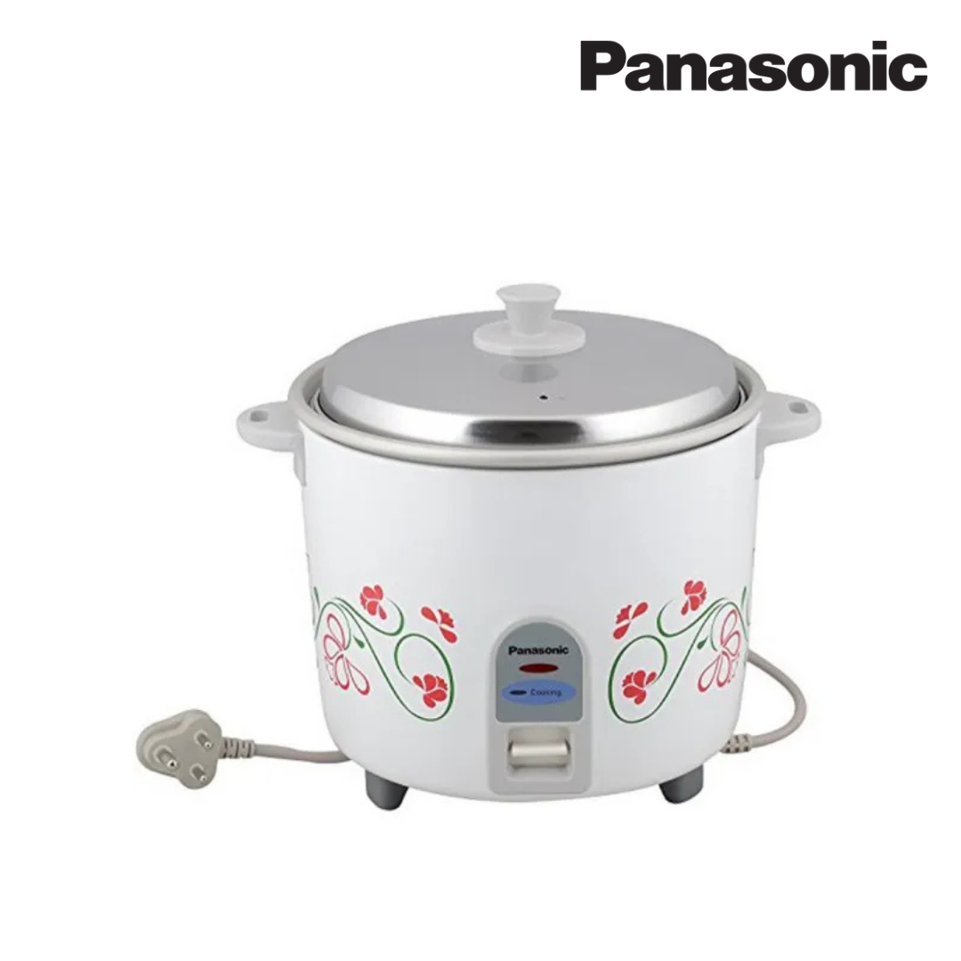 Panasonic 2.2 ltr Drum cooker with Anodized Aluminium pan (White with Pattern)