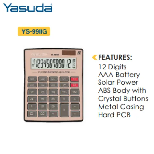 YASUDA YS-99IIG 12 Digits Calculator