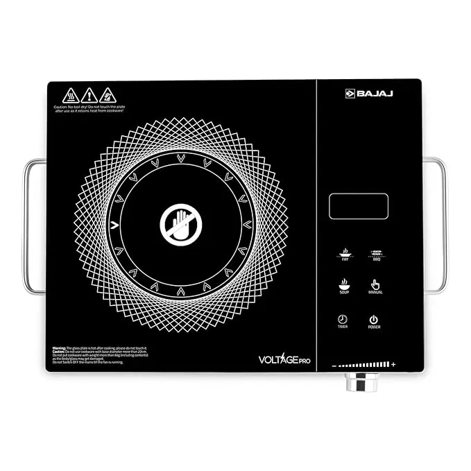 BAJAJ 740311 Bajaj IRX 220F Infrared Cooktop 2200 Watt Single Infra Cooktop with Grill Grate