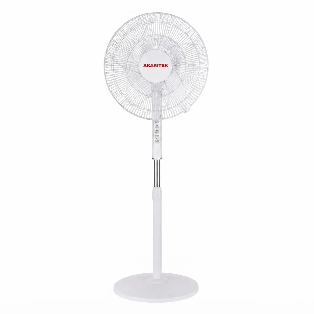 AKARITEK AK-ST500 16" Stand Fan Normal Speed in White and Black