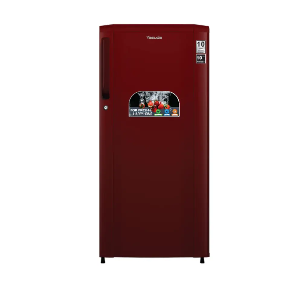 YASUDA YHDC180BRN 180 Litre Single Door Burgundy Red Refrigerator