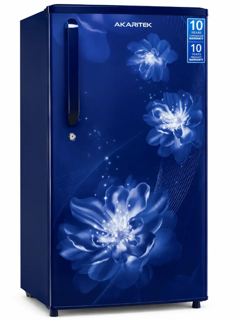 AKARITEK AKDS180FB 180ltr single door Blue flower