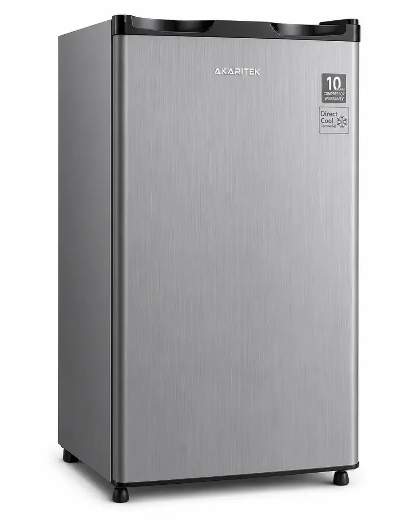 AKARITEK AKDS110SH 110 Ltr Single Door Silver Hairline