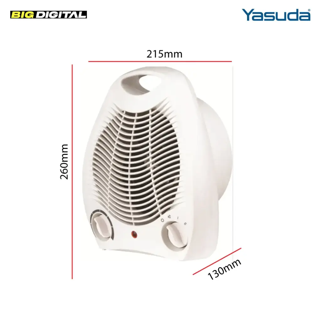 YASUDA YS-FH20 2 Heating Power Sets 1000W/2000W Halogen Heater