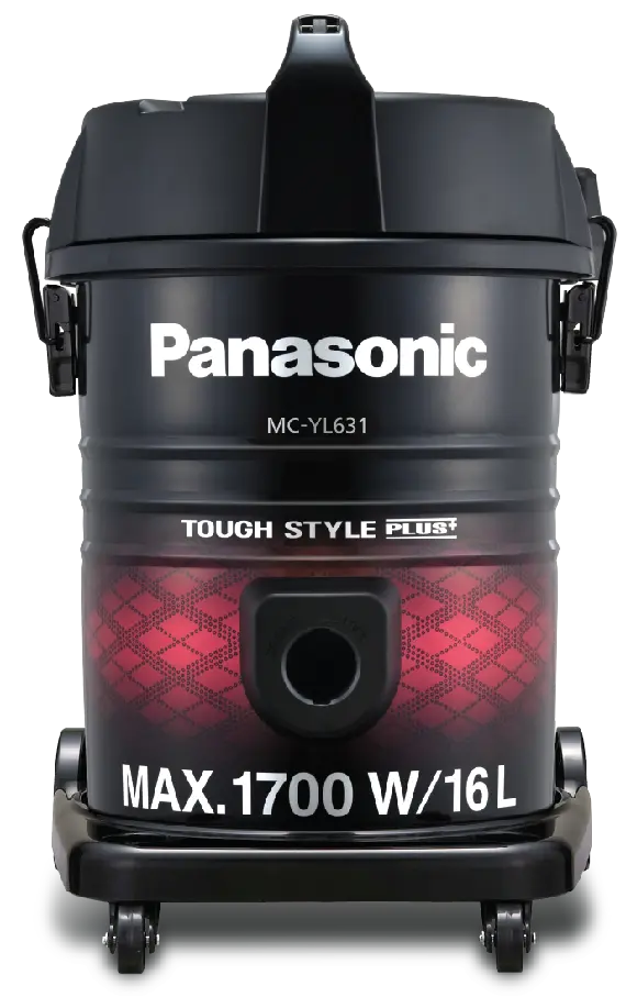PANASONIC MC-YL631R147 1700W DrumVacuum,16L Dust Capacity,On/OffPower Ctr Vacuum Cleaner