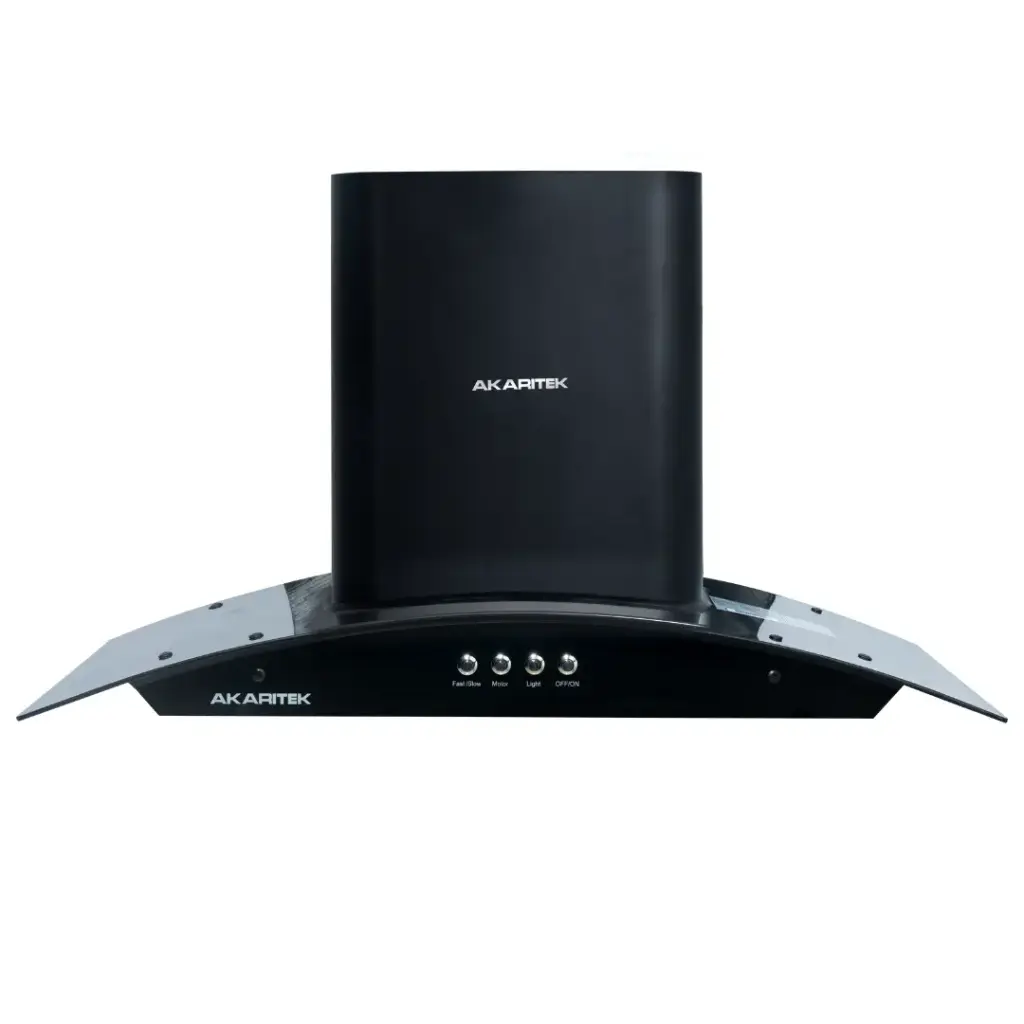 AKARITEK AK-C90B1 900MM SS Cone Filter with Push Button Switch Chimney