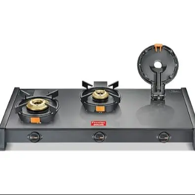 PRESTIGE 40387 Svachh Gas Stove Black GTSB03 3 Burners Svachh Gas Stove Black GTSB