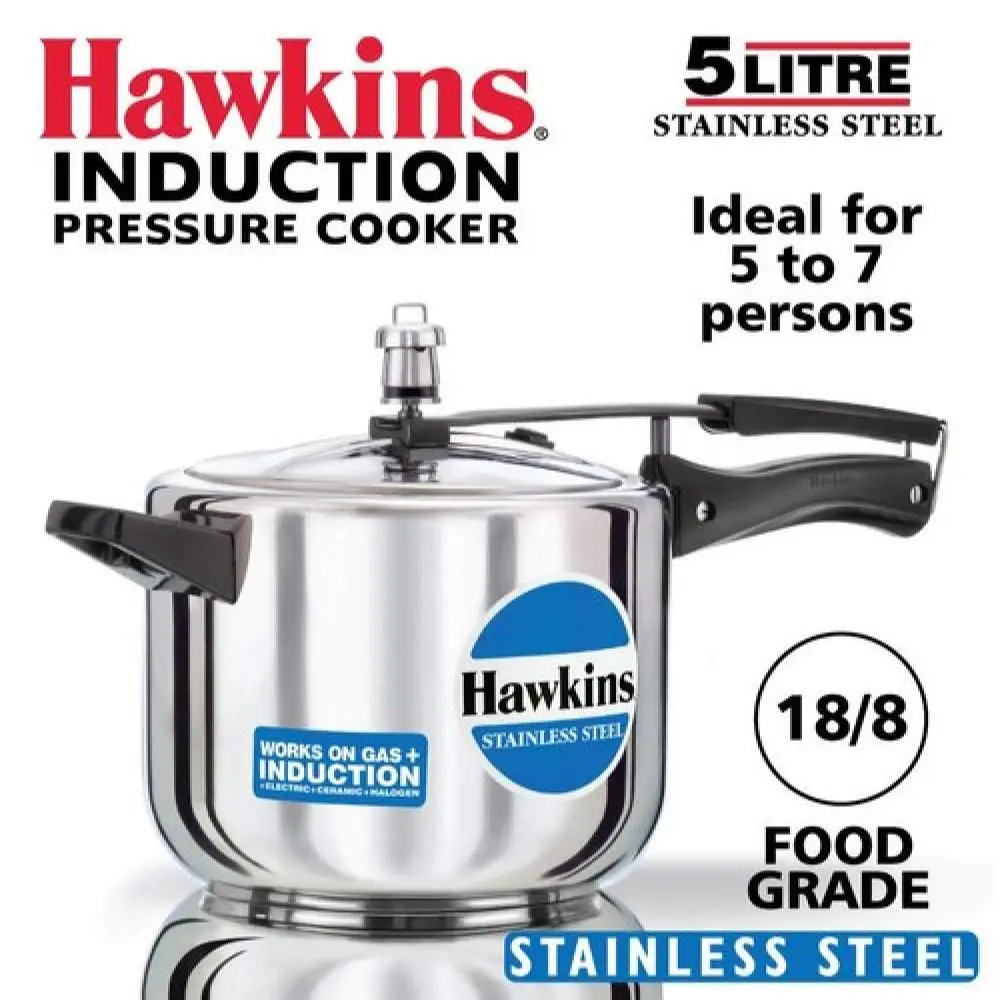 HAWKINS HSS50 5 Litre S Steel Pressure Cooker