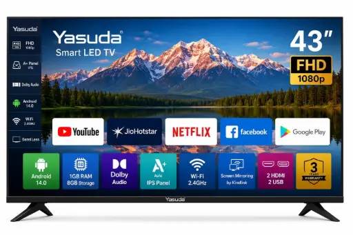 [YAS4396] YASUDA YS-F43GS 43 Inch Smart Led