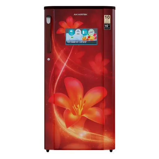 [AKA0014] AKARITEK AK-RS180RE 180 Litre Single Door Refrigerator Red Erica