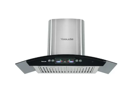 [YAS3399] YASUDA YS-C90PB 90 CM Baffle FIlter Chimney with Push Button