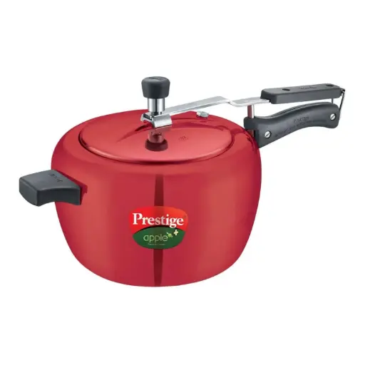 [PRE0014] PRESTIGE 11058 Apple Plus Aluminium Pressure Cooker 5 LTRs 5 LTR Aluminium Pressure Cooker IB in Red Color
