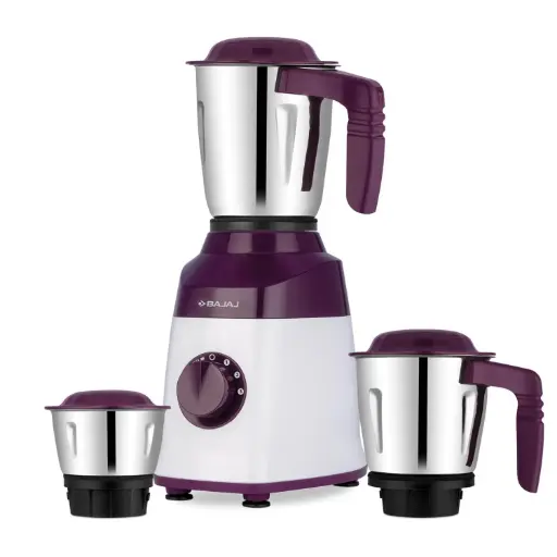 [BAJ0001] BAJAJ 410582 Bajaj Military Series Duetto 500W Lilac 3 Jar 500 Watt Mixer Grinder in Pink and White